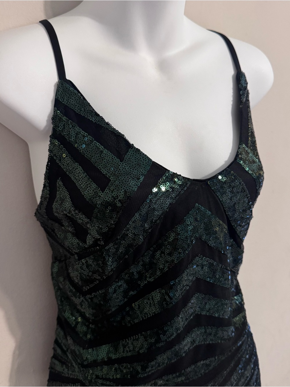 Small green sequin party dress
